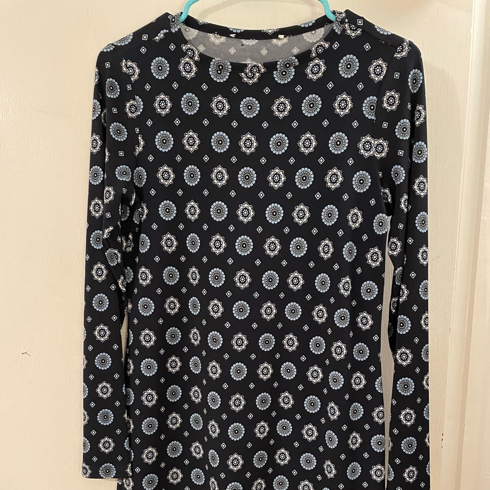 Navy long sleeved dress